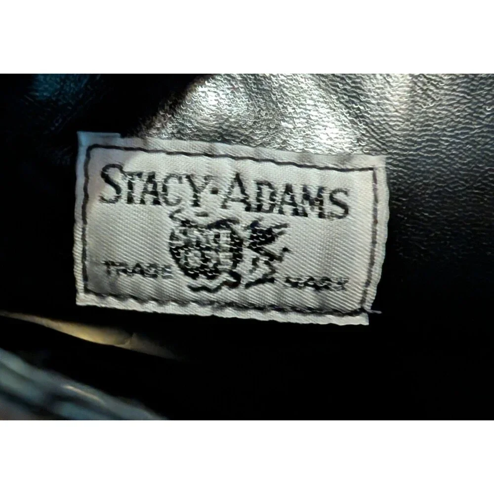 New! Stacy Adams Classic Madison Black Leather Cap Toe Dress Boot Men's Size 11D
